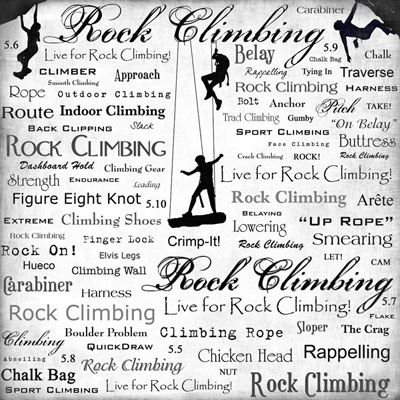 Stamping Station - Live for Rock Climbing Paper
